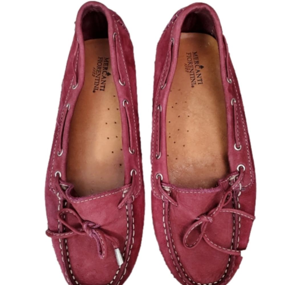 Mercanti Florentini Dark Red Leather Driving Loafers